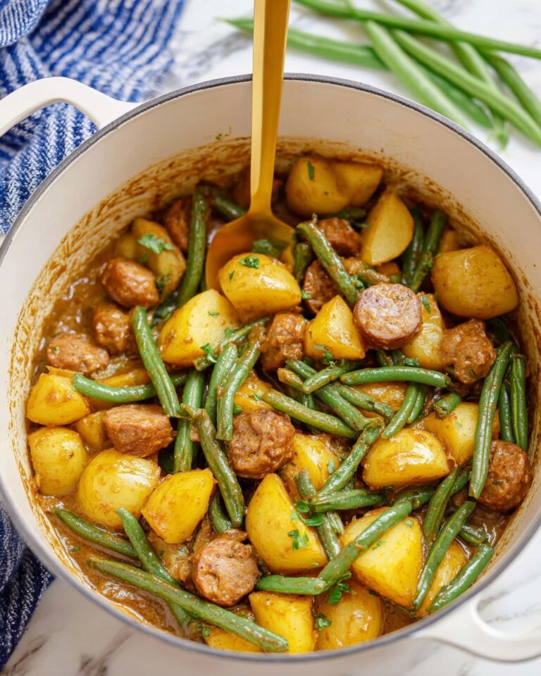 One Pot Smoked Sausage, Green Beans, and Potatoes Recipe
