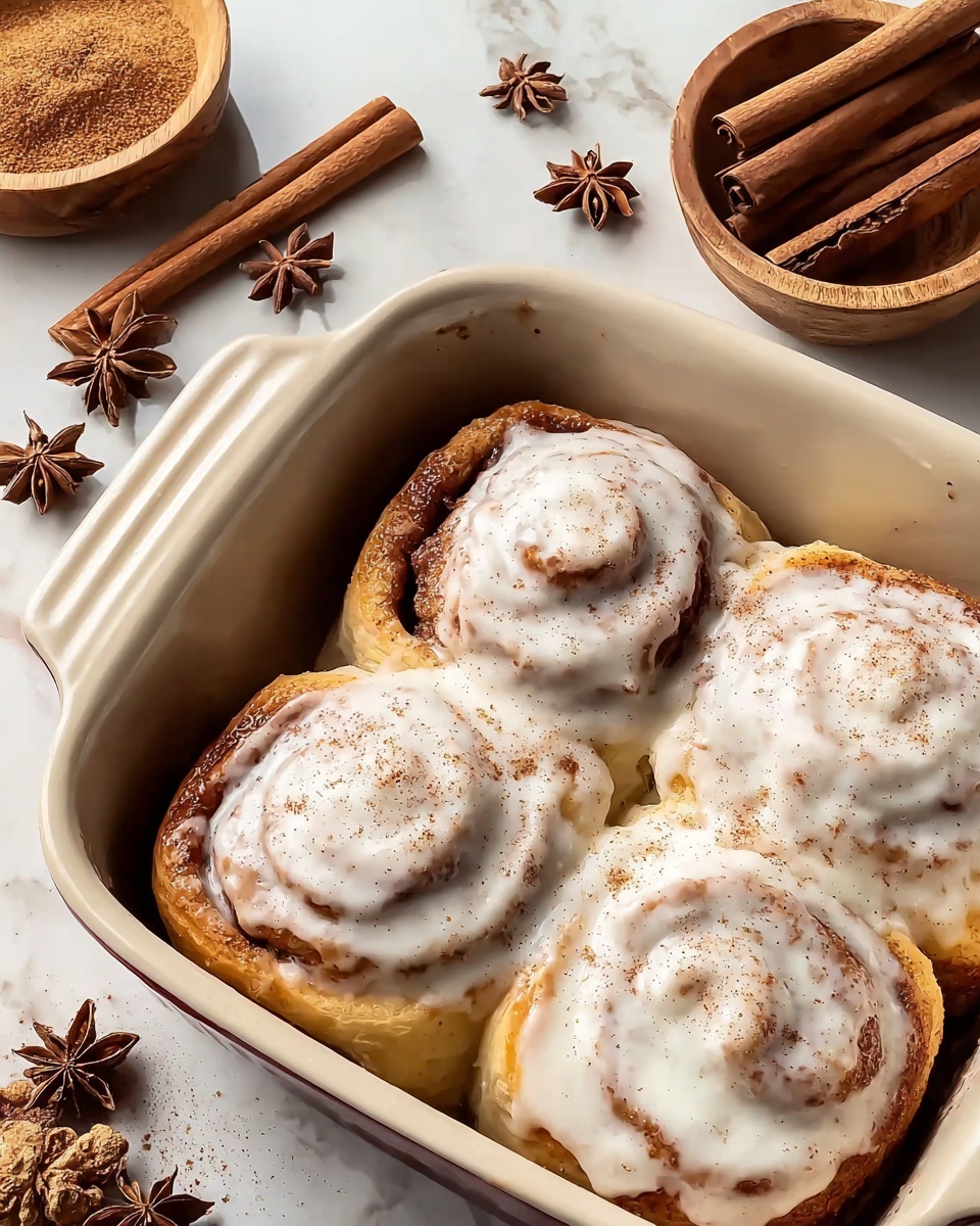 Chai Cinnamon Rolls with Spiced Cream Cheese Frosting Recipe - Recipe Image