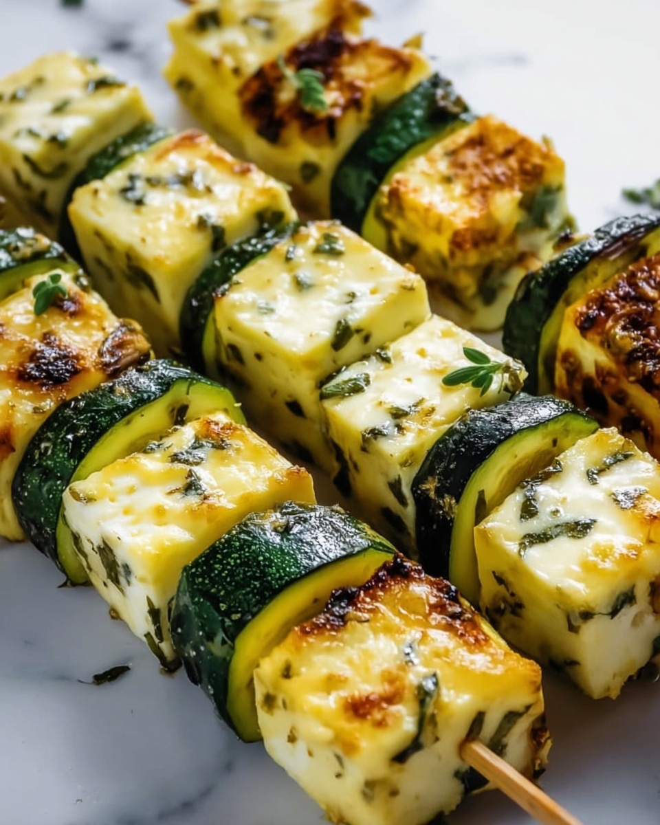 Garlic Butter Zucchini Skewers Recipe - Recipe Image