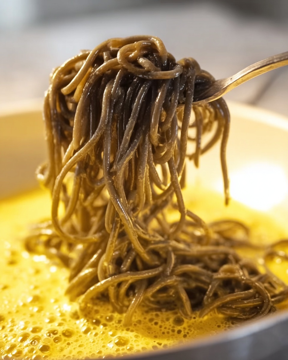 Witches Hair Pasta (Squid Ink Pasta) Recipe - Recipe Image
