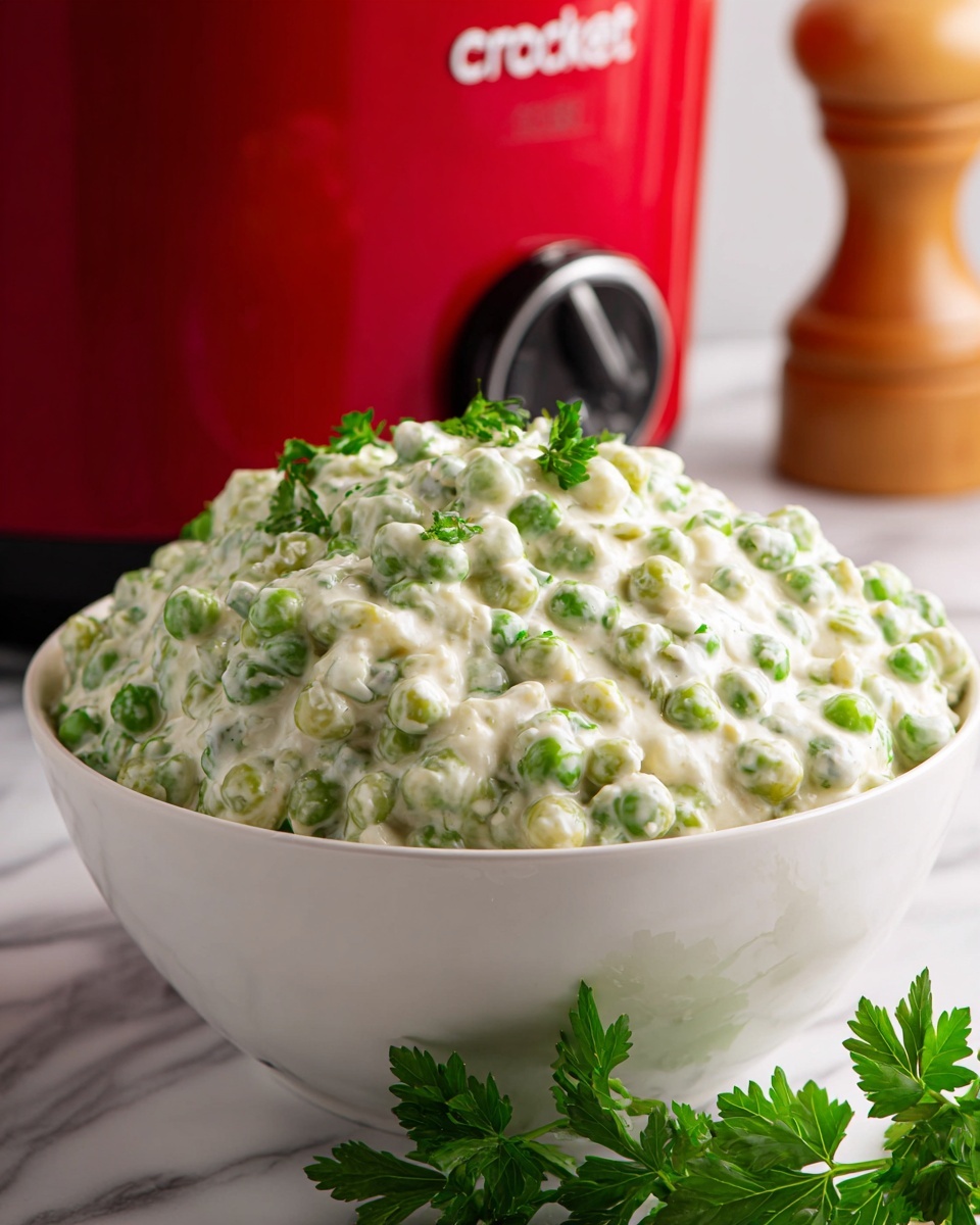 Slow Cooker Creamed Peas Recipe - Recipe Image