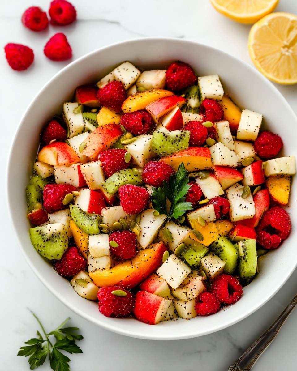 Winter Fruit Salad with Lemon Poppy Seed Dressing Recipe - Recipe Image