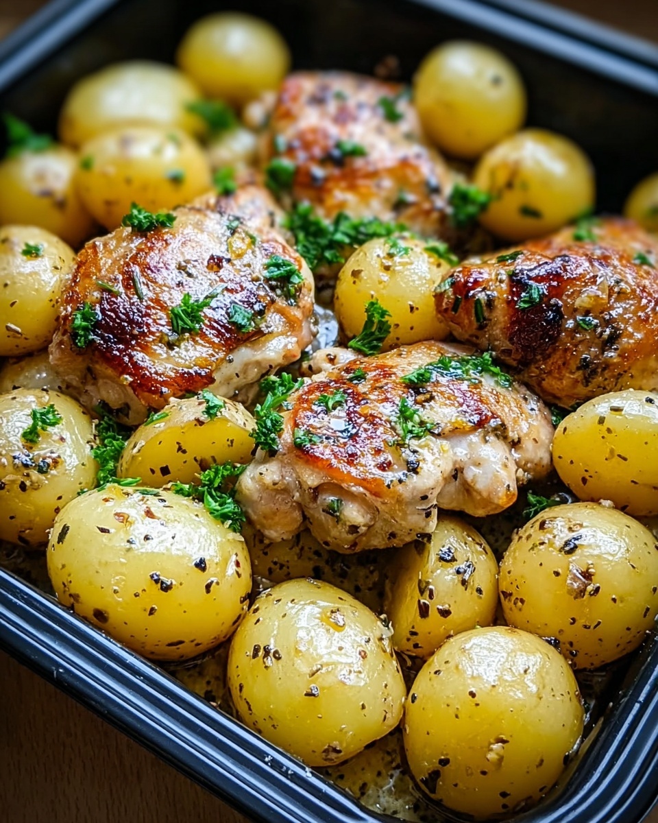 Crockpot Garlic Parmesan Chicken and Potatoes for Busy Weeknights Recipe - Recipe Image