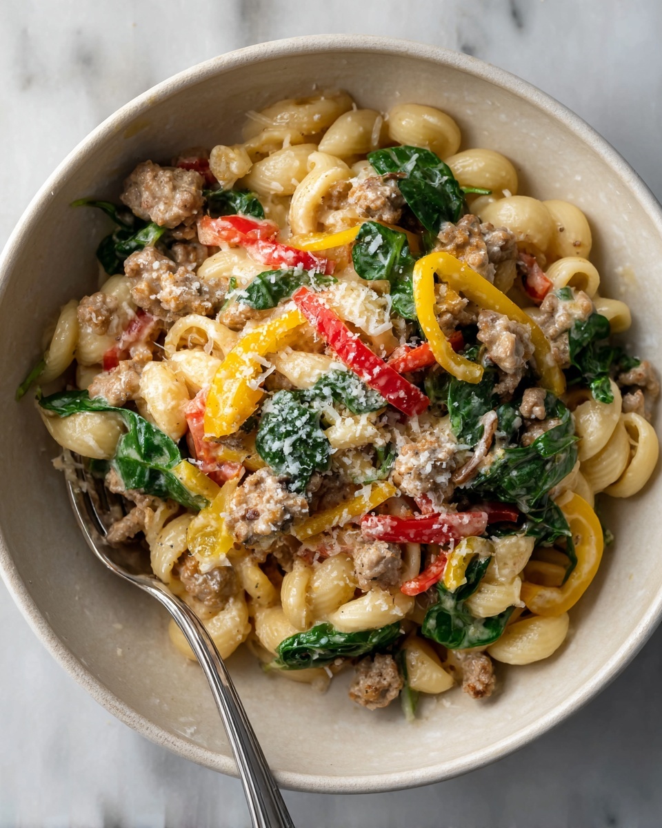 Creamy Spinach Bacon Orzo Recipe - Recipe Image