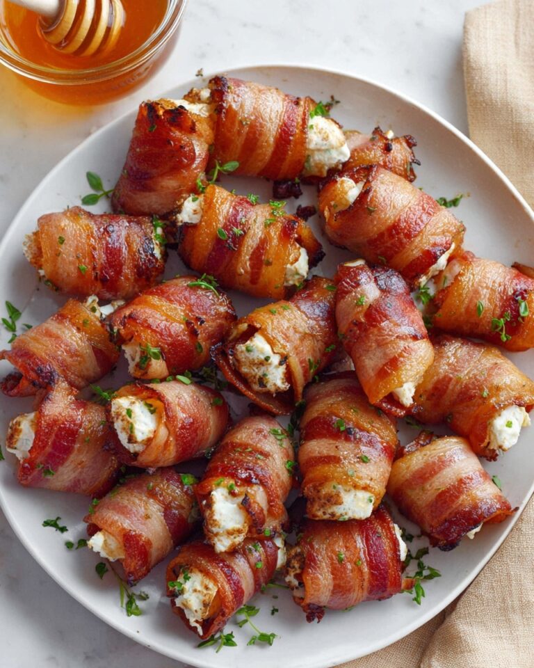 Bacon-Wrapped Stuffed Dates with Goat Cheese and Honey Recipe
