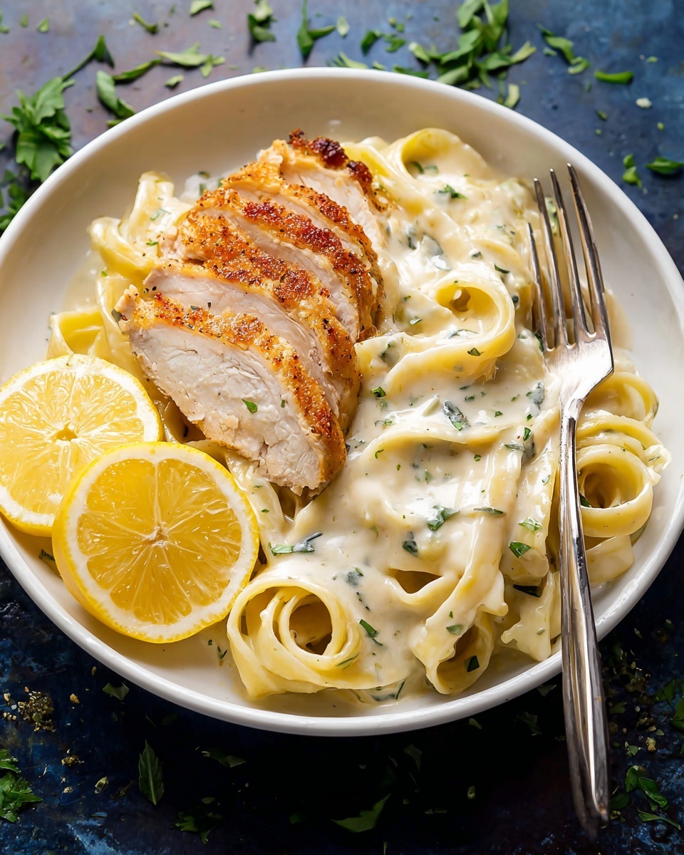 Creamy Lemon Chicken Pasta Recipe - Recipe Image
