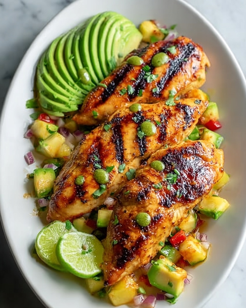 Zesty & Creamy Avocado Lime Baked Chicken Recipe - Recipe Image