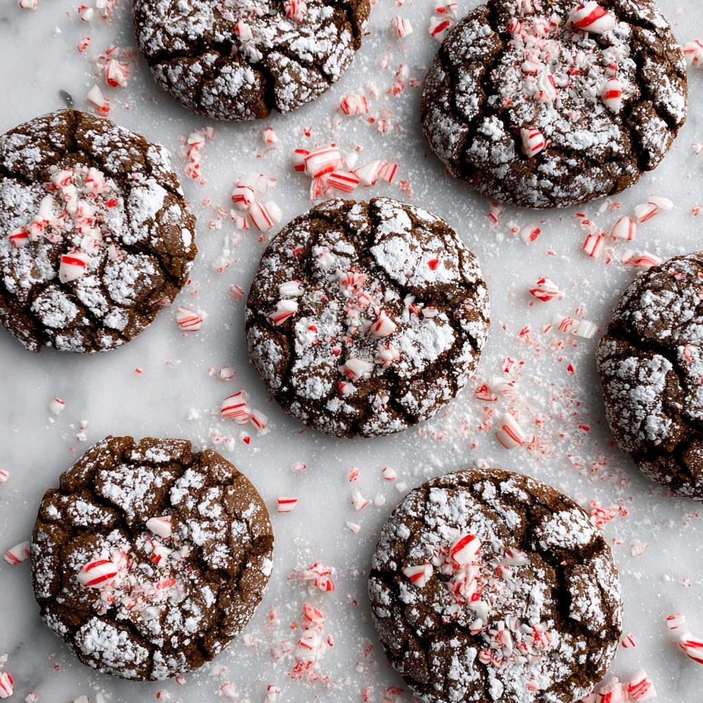 Chocolate Peppermint Crinkle Cookies Recipe - Recipe Image
