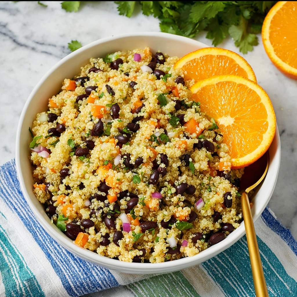 Black Bean Quinoa Salad with Orange Cilantro Dressing Recipe - Recipe Image