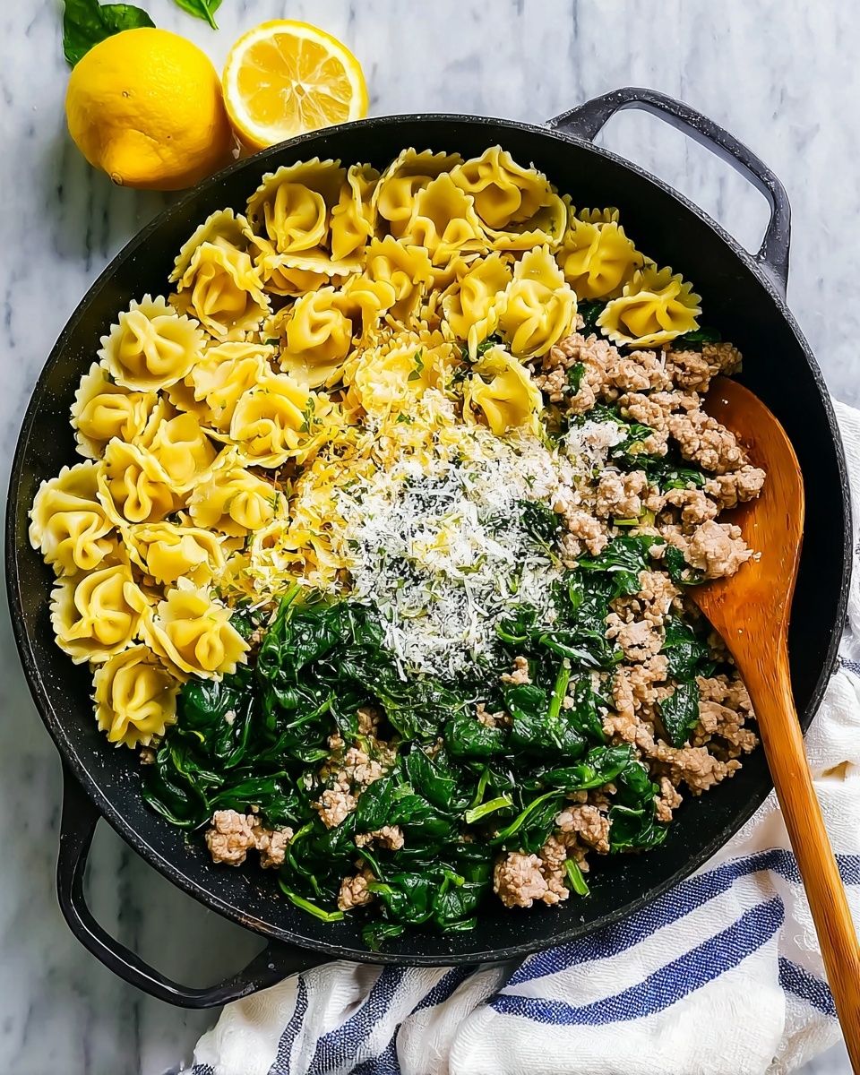 One-Pan Tortellini and Sausage Skillet Dinner Recipe - Recipe Image