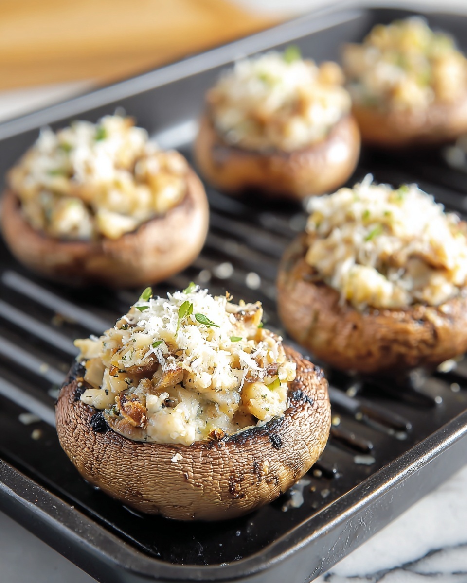 Grilled Stuffed Mushrooms with Sausage and Smoked Gouda Recipe - Recipe Image