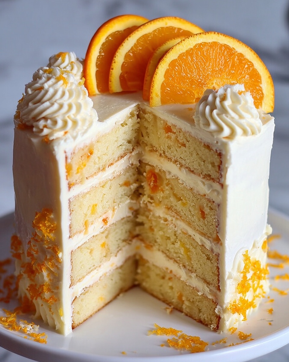 Moist Orange Layer Cake Recipe - Recipe Image