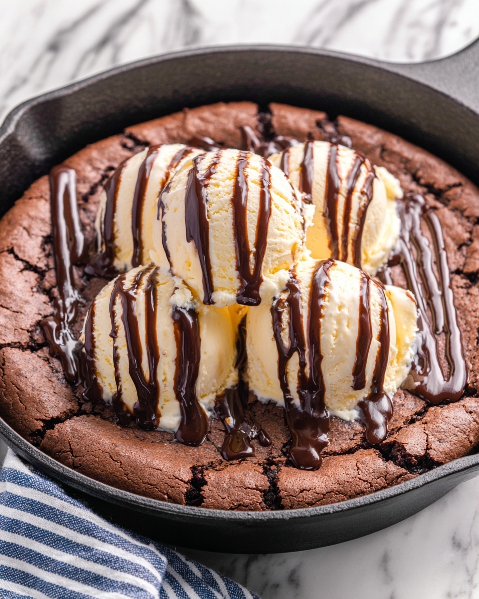 Skillet Brownies Recipe - Recipe Image