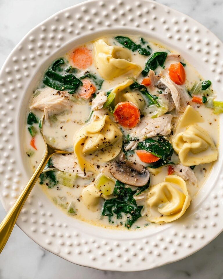 Creamy Spinach Tortellini Soup with Chicken Recipe