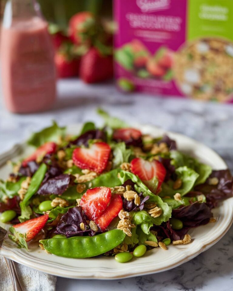 Strawberry, Snap Pea, and Mixed Green Salad Recipe