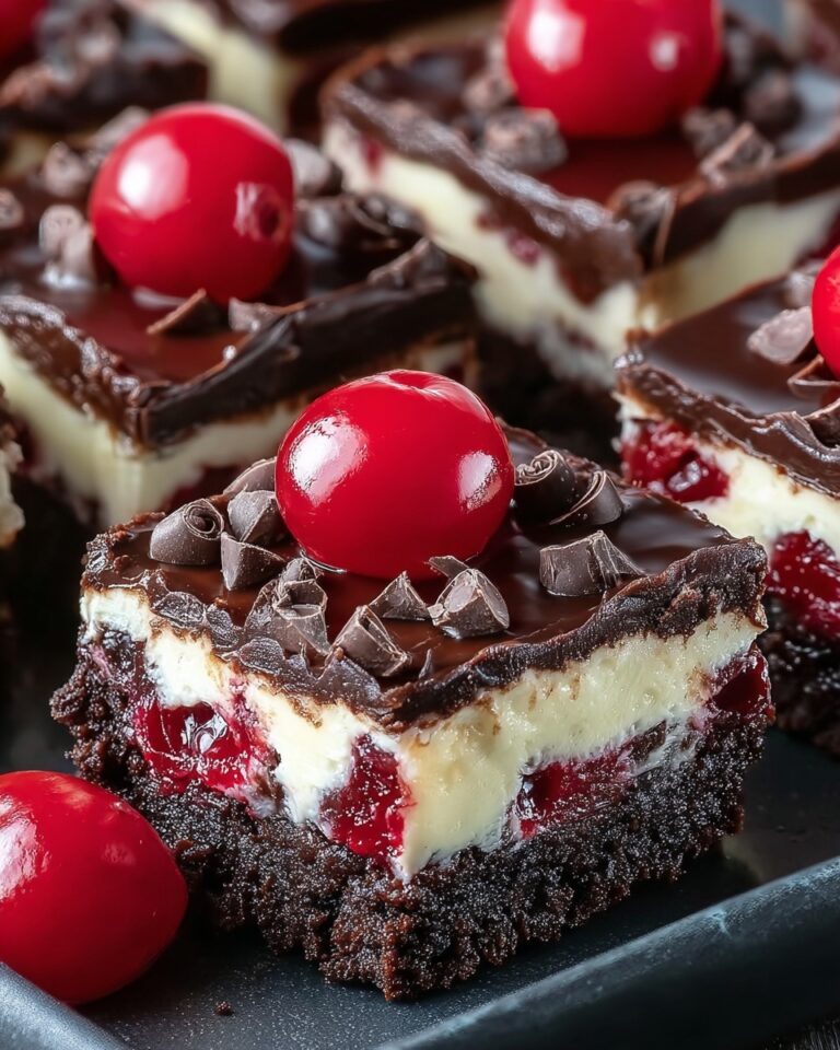 Cherry Chocolate Brownie Cheesecake Bars Recipe