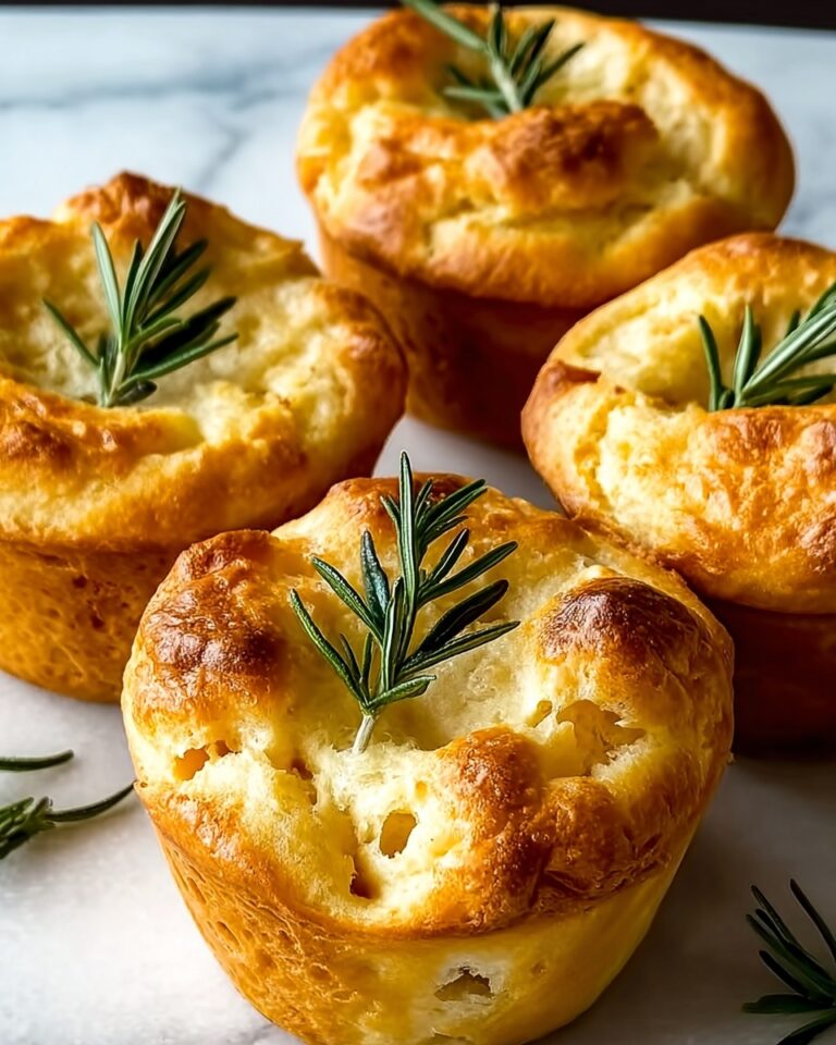 Crispy & Aromatic Golden Crust Garlic Rosemary Focaccia Muffins Recipe