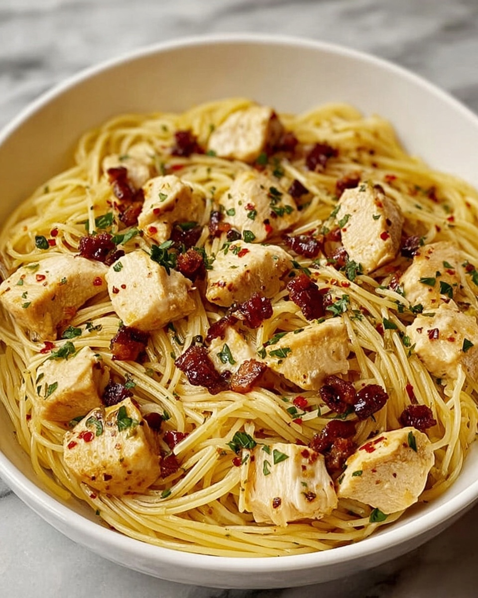 Creamy and Cheesy Monterey Chicken Spaghetti Recipe - Recipe Image