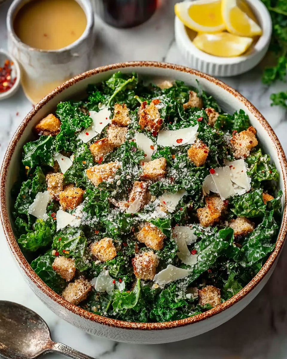 Bright & Flavorful Lemony Parmesan Kale Salad Recipe - Recipe Image