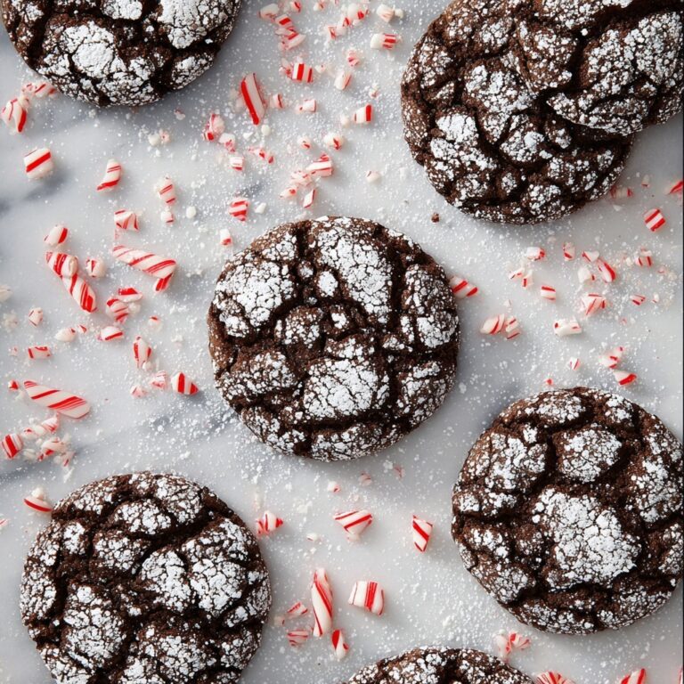 Chocolate Peppermint Crinkle Cookies Recipe