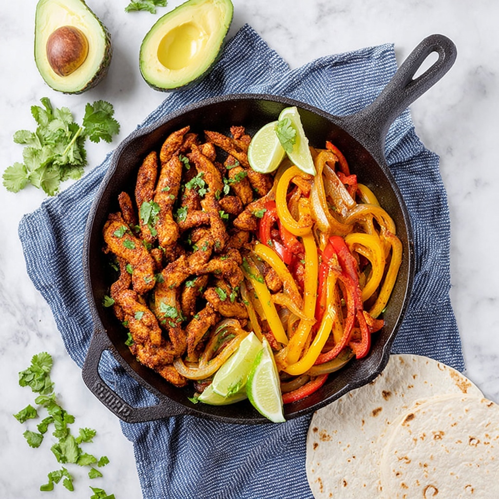 Skillet Chicken Fajitas Recipe - Recipe Image