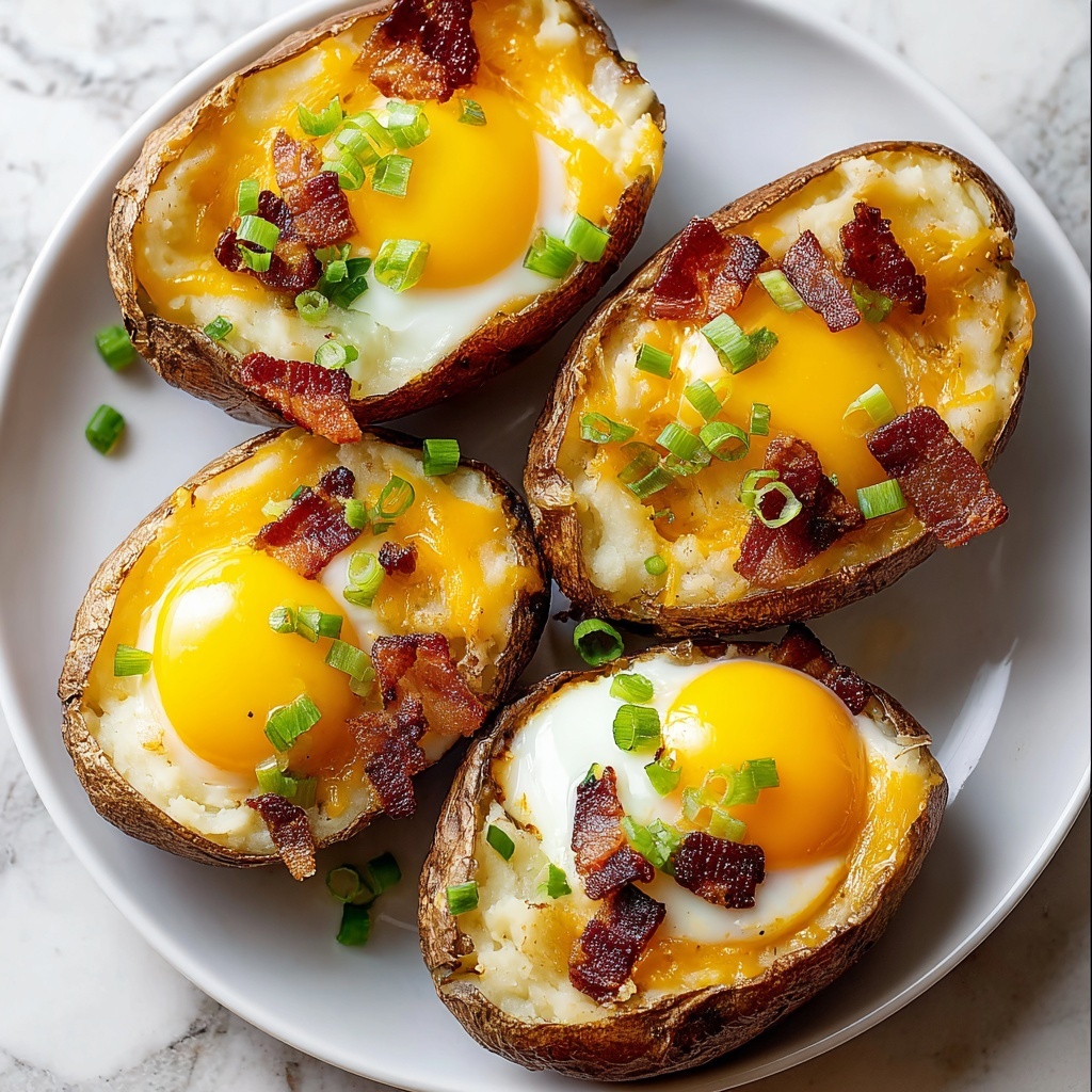 Twice Baked Loaded Breakfast Potatoes Recipe - Recipe Image