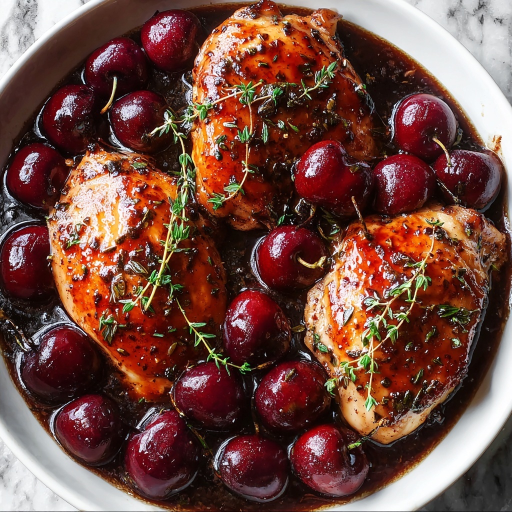 Cherry Balsamic Glazed Chicken Recipe - Recipe Image