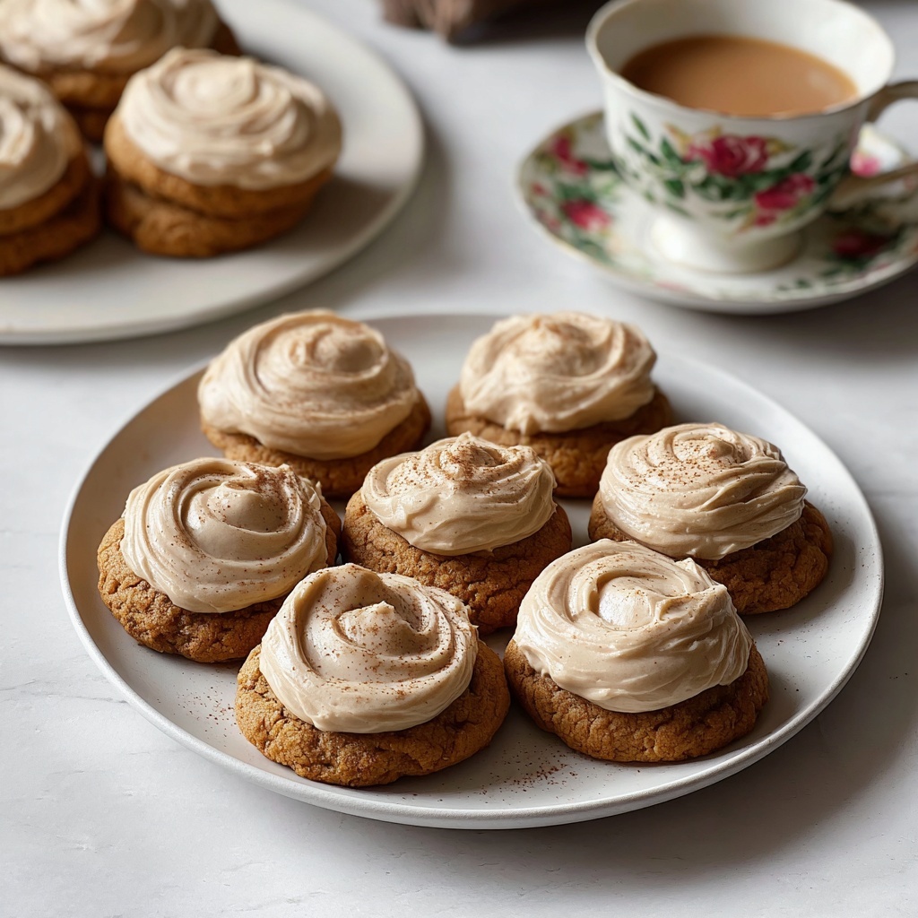 Soft Pumpkin Cookies with Cinnamon Frosting Recipe - Recipe Image