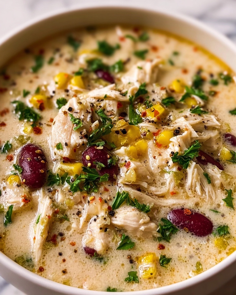 Crockpot Cream Cheese Chicken Chili Recipe - Recipe Image