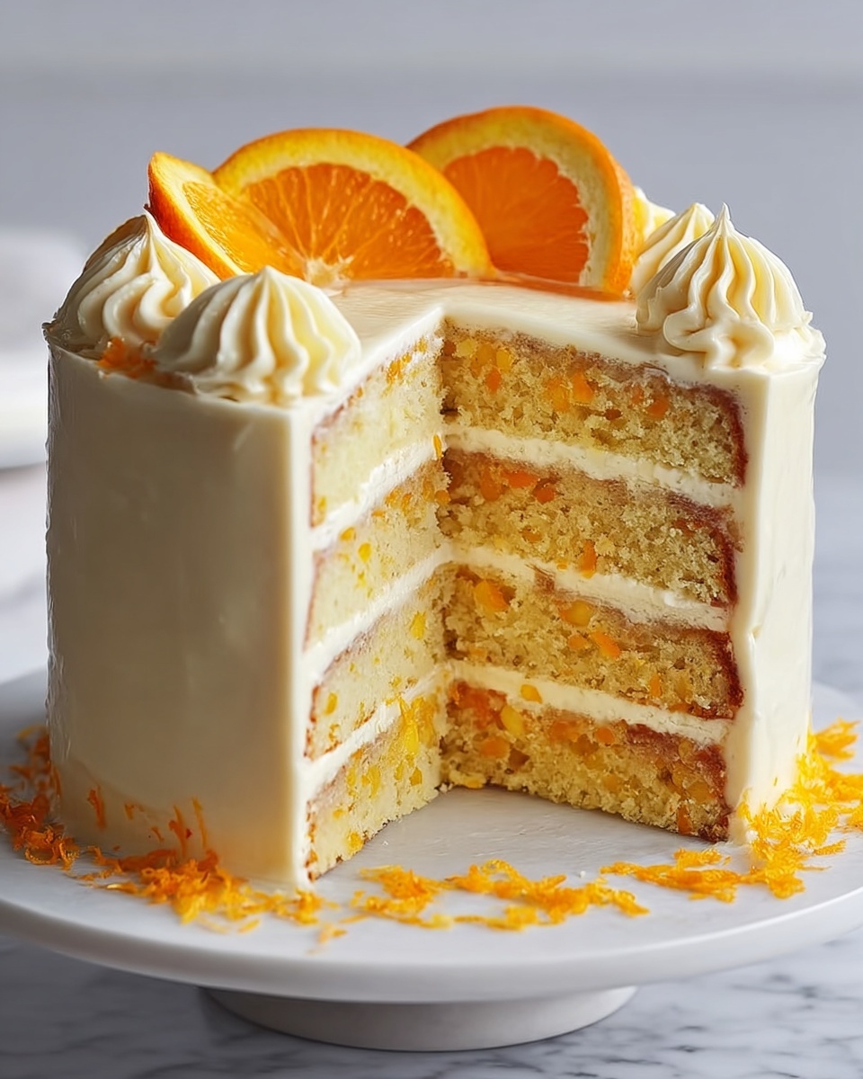 Moist Orange Layer Cake Recipe - Recipe Image