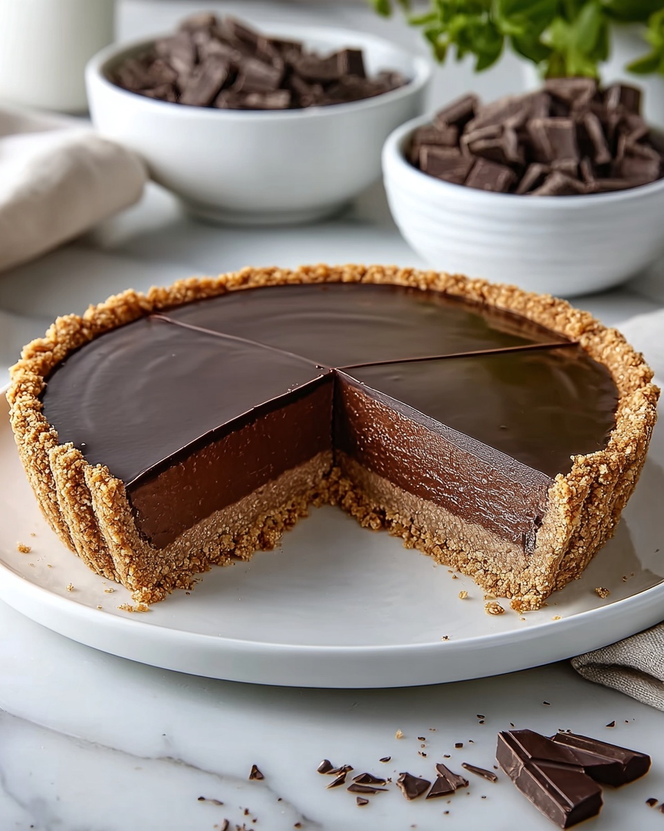 Easy Homemade Chocolate Tart Slice Recipe - Recipe Image
