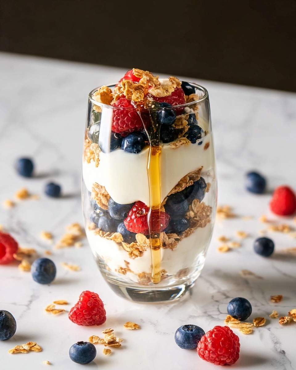 Red, White, and Blue Yogurt Parfait Recipe - Recipe Image