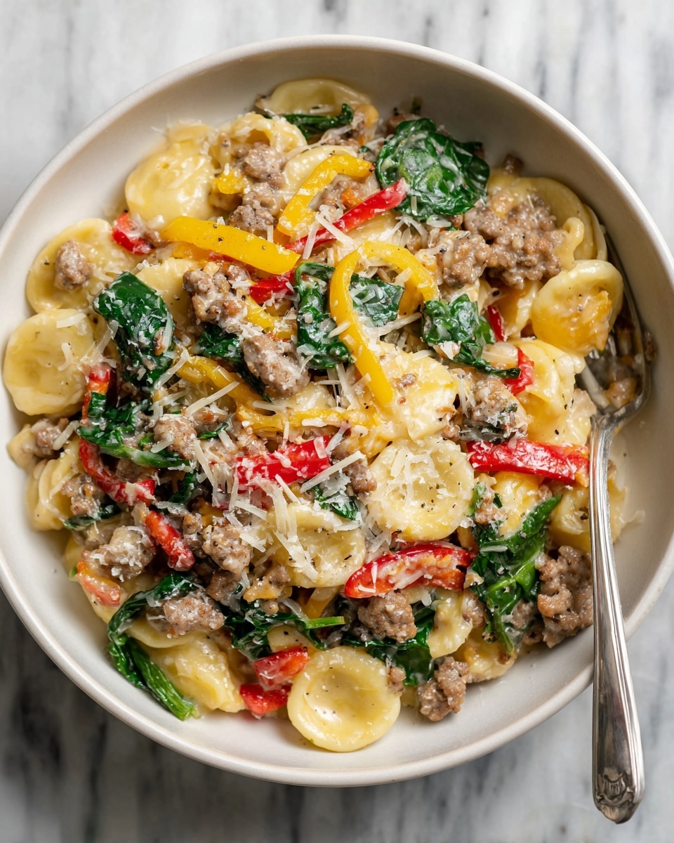 Creamy Spinach Bacon Orzo Recipe - Recipe Image