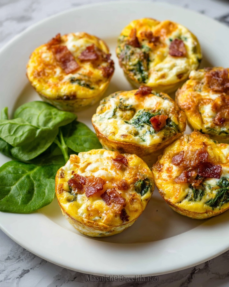 Breakfast Egg Muffins with Bacon, Spinach, and Cheddar Recipe - Recipe Image