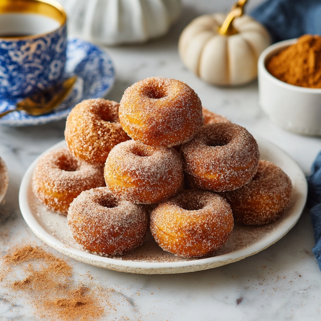 Baked Pumpkin Donuts with Cinnamon Sugar Recipe - Recipe Image