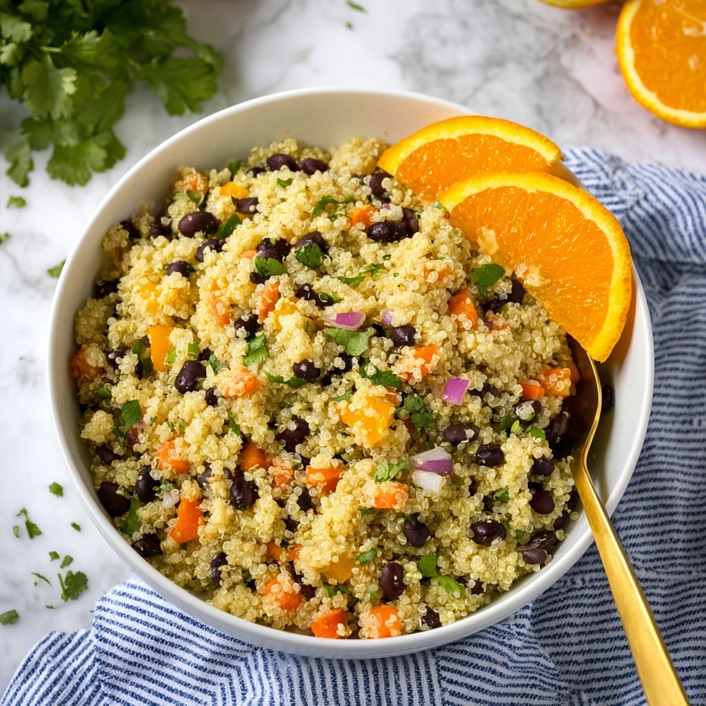Black Bean Quinoa Salad with Orange Cilantro Dressing Recipe - Recipe Image