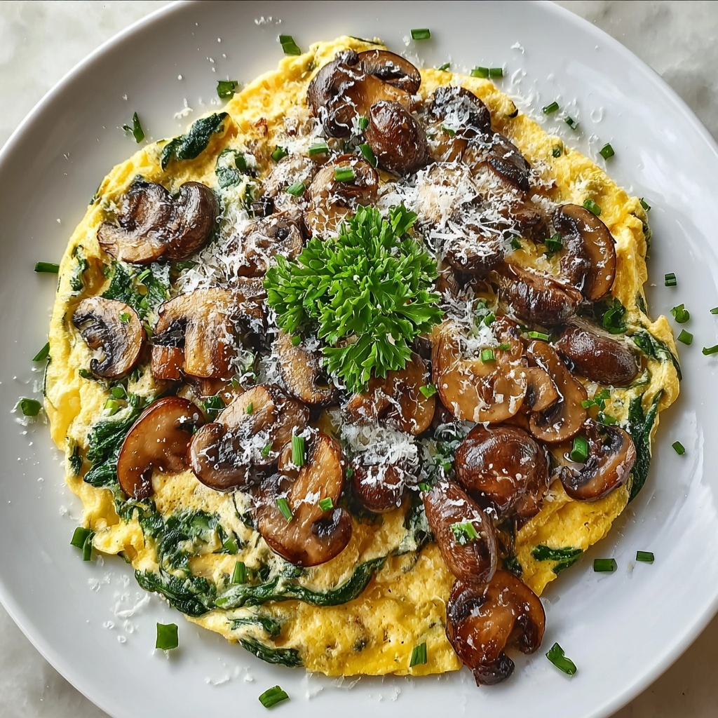 Mushroom-Spinach Scrambled Eggs Recipe - Recipe Image
