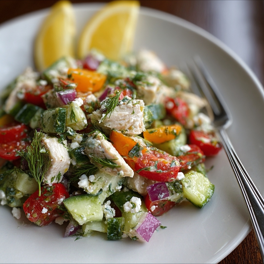 Fresh Cucumber Chicken Salad Recipe - Recipe Image