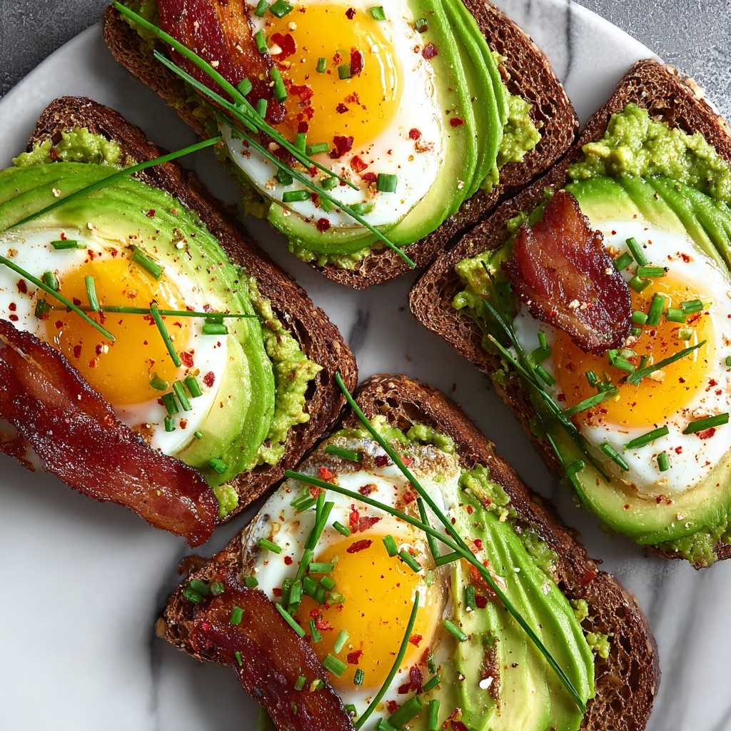 Avocado Bacon and Egg Toasts Recipe - Recipe Image