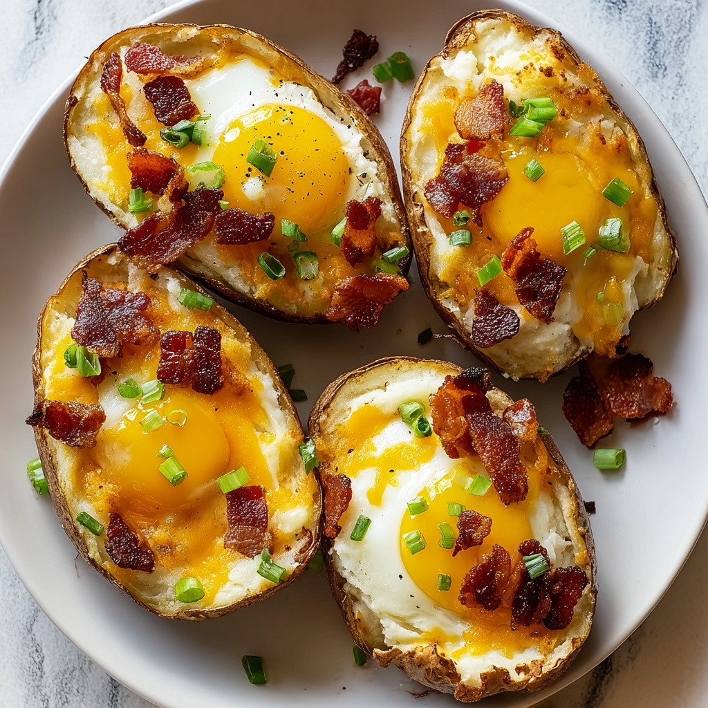 Twice Baked Loaded Breakfast Potatoes Recipe - Recipe Image