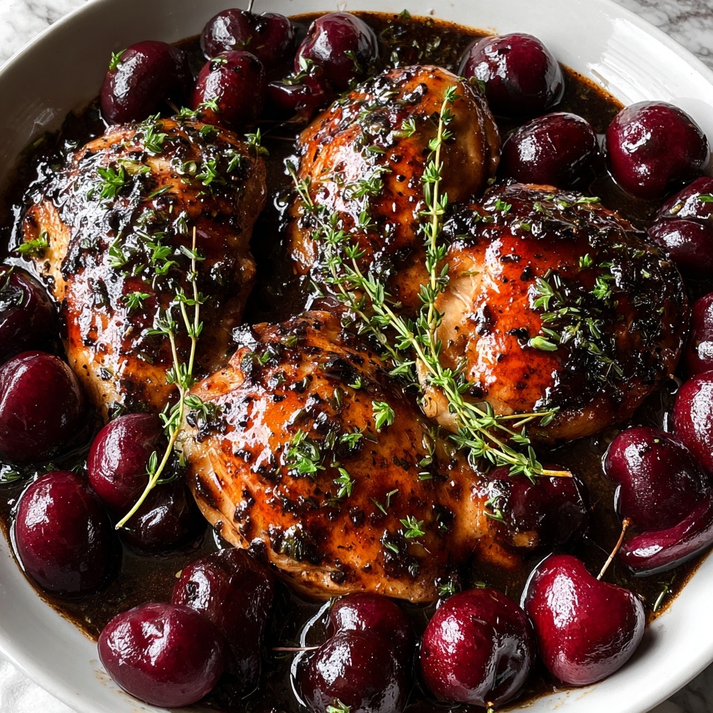 Cherry Balsamic Glazed Chicken Recipe - Recipe Image