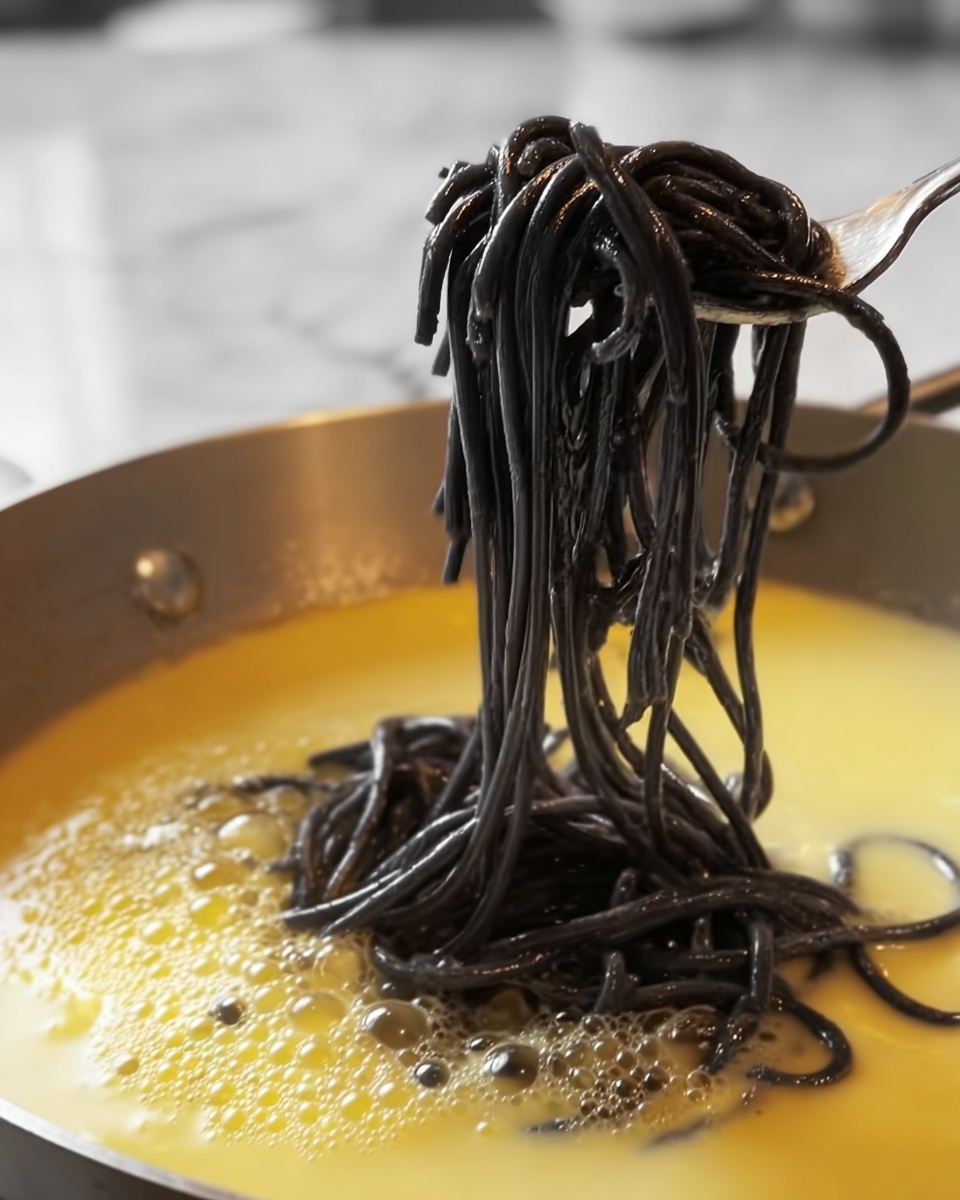 Witches Hair Pasta (Squid Ink Pasta) Recipe - Recipe Image