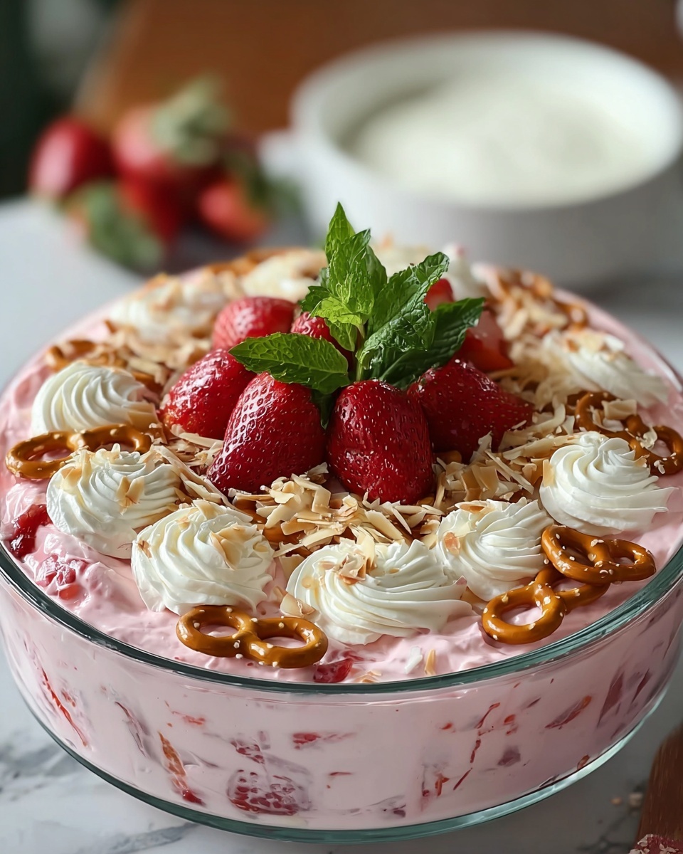 Strawberry Pretzel Salad Recipe - Recipe Image