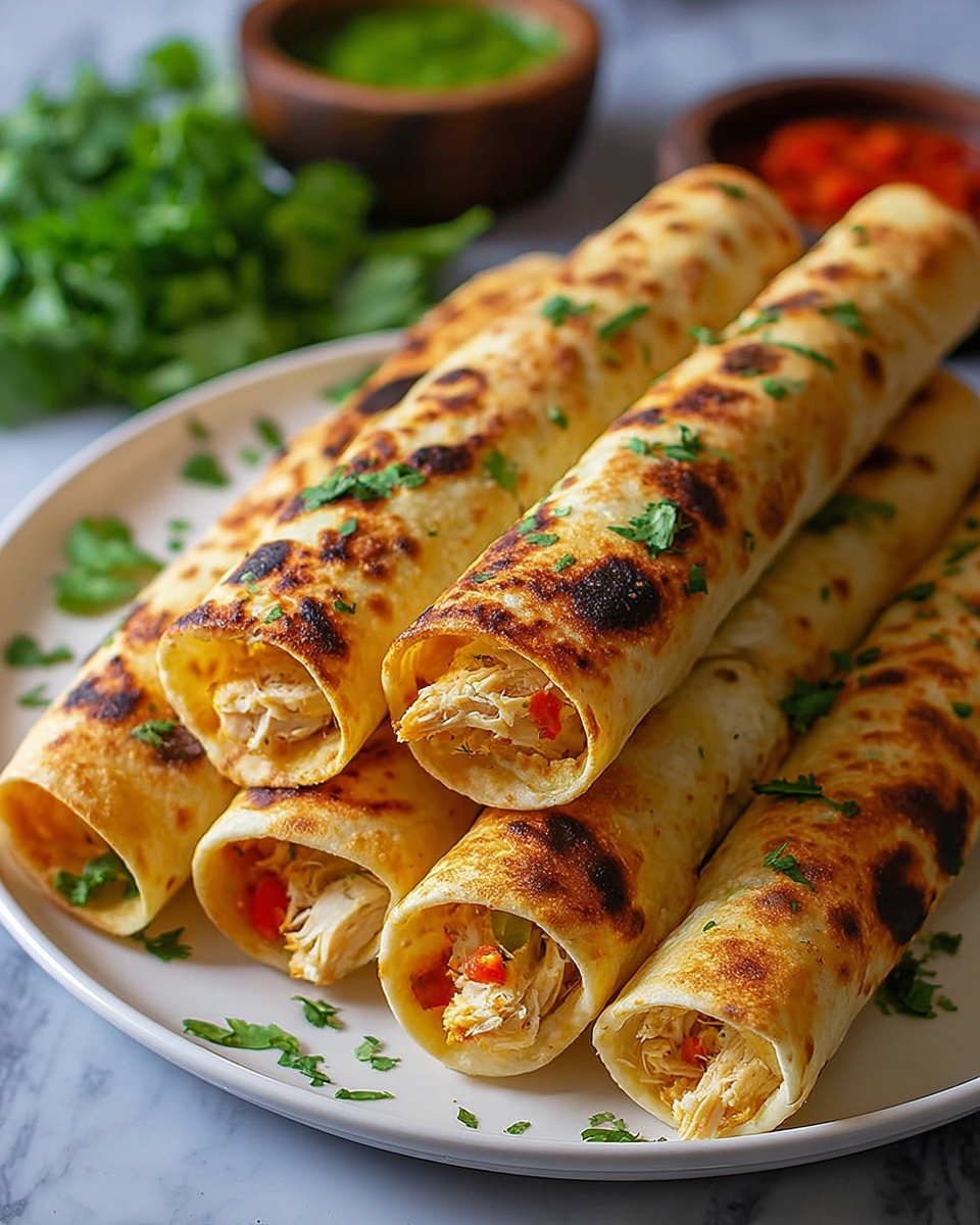 Crunchy Oven Baked Chicken Taquitos Recipe - Recipe Image