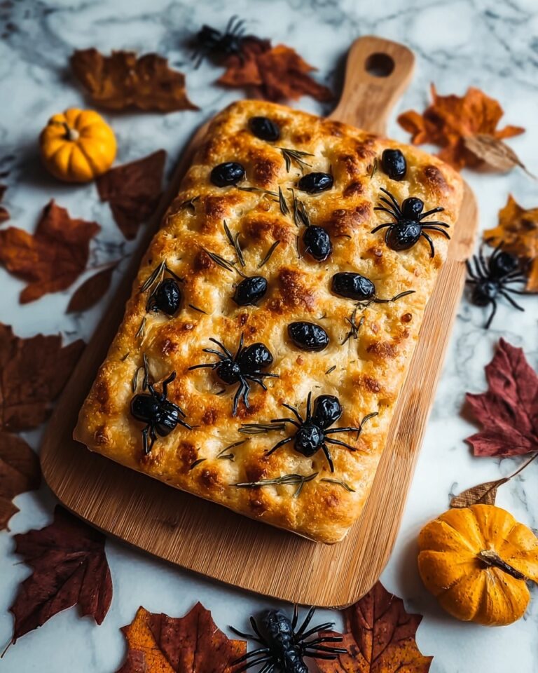 Black Olive Spider Focaccia Recipe