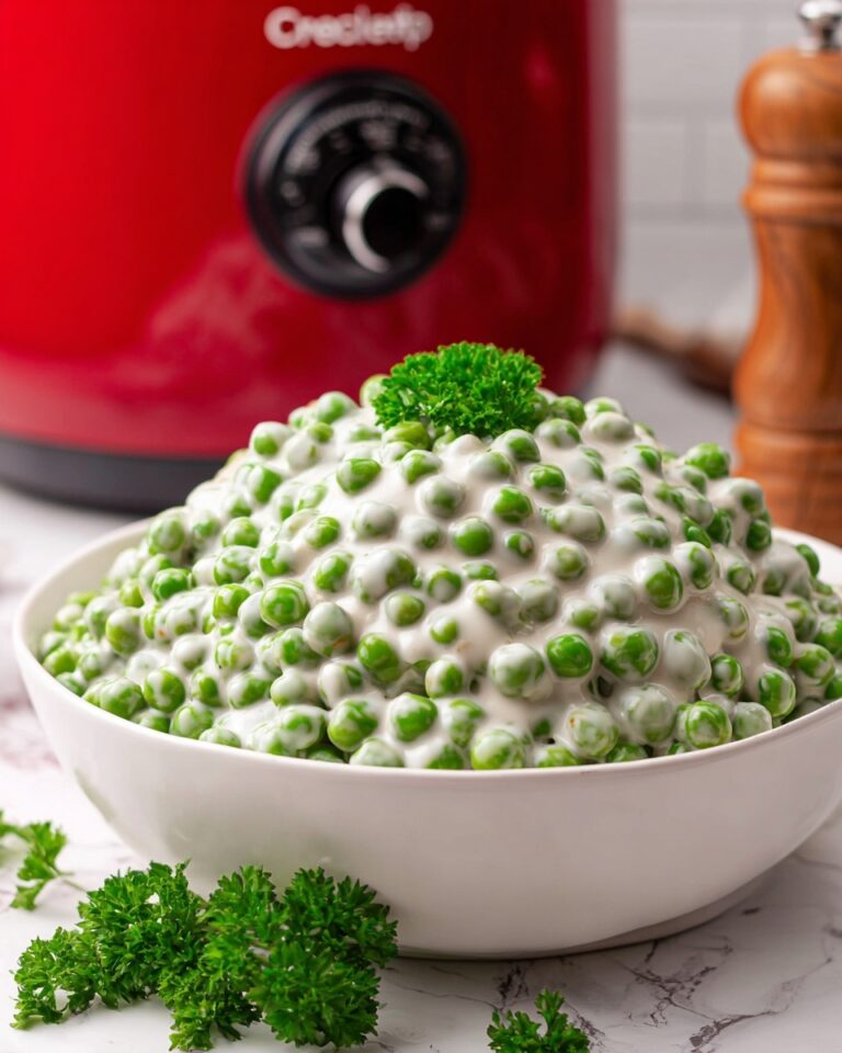 Slow Cooker Creamed Peas Recipe