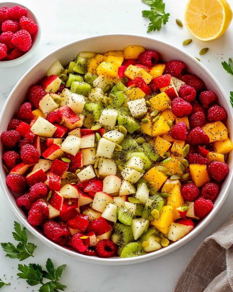 Winter Fruit Salad with Lemon Poppy Seed Dressing Recipe