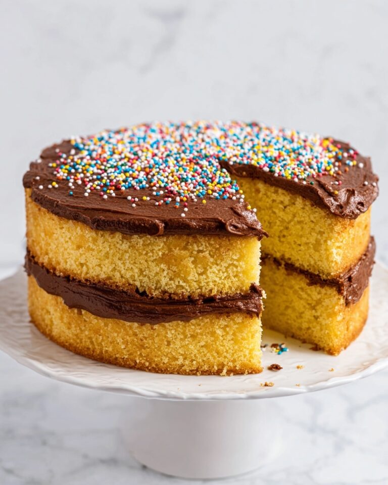 Yellow Cake with Chocolate Buttercream Frosting Recipe