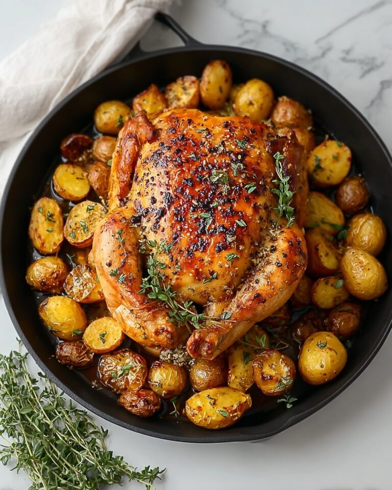 Flavor-Packed One-Pot Roast Chicken with Herbs for a Cozy Weeknight Dinner Recipe