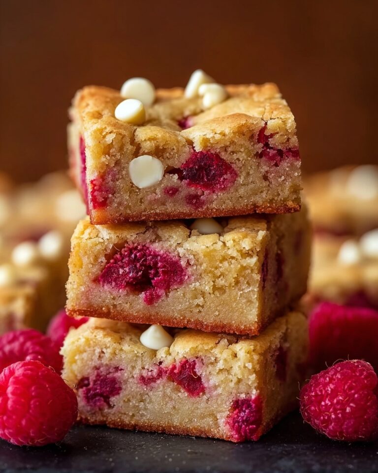 Healthy Raspberry White Chocolate Blondies Recipe